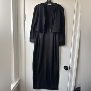 Heidi Weisel New York Women’s Cashmere Elegant Black Dress with Jacket